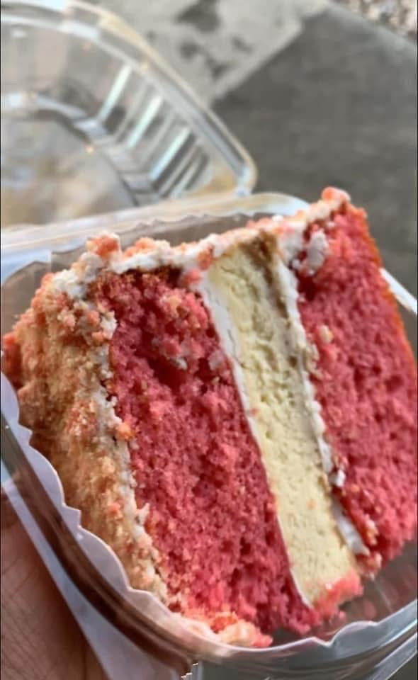 Strawberry Crunch Cheesecake Cake(slice)